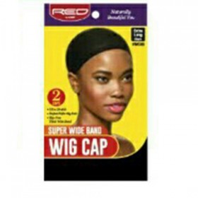 Red by Kiss Super Wide Band Cap Black HWC05 2PCS (Extra Long Size)